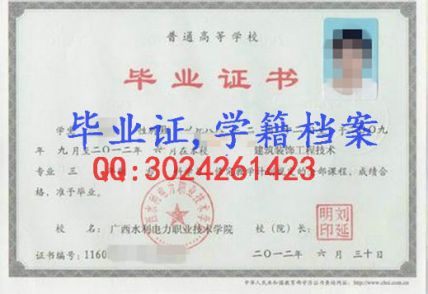 武汉电力职业技术学院毕业证样本